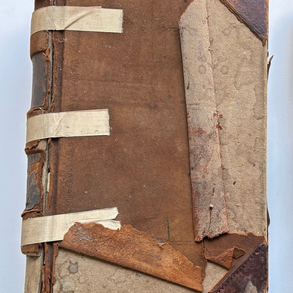 Set of 5 Pages from Antique Leather Bound Pharmacy Ledger Book dated 1908-1911